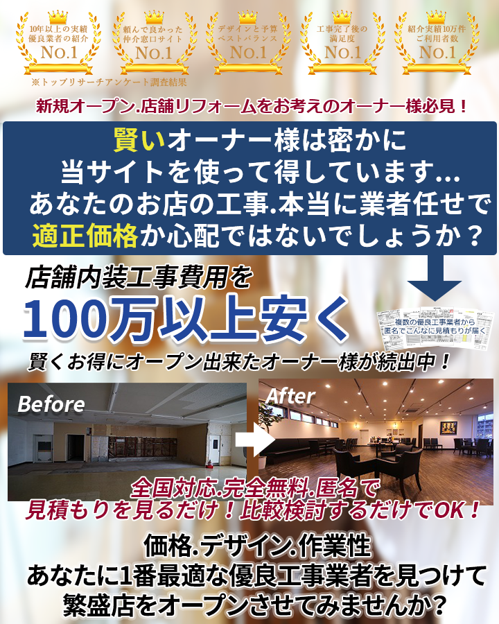 栃木県の店舗内装工事見積り対応地区
